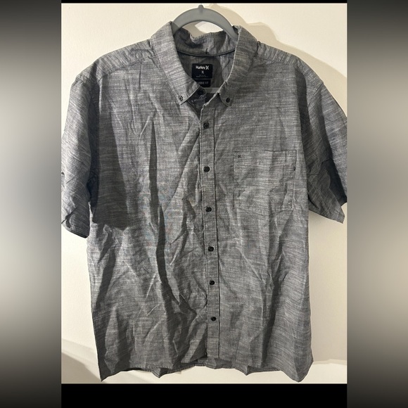 Hurley Button Down Shirt Men's XL Classic Fit Heather Black Gray NWT - Picture 1 of 4
